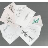 TV/Film and Music collection 10, signed assorted white cards includes great names such as Topol,