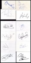 Collection of 12 Footballer signature white cards including names of Dean Richards, Marc Richards,