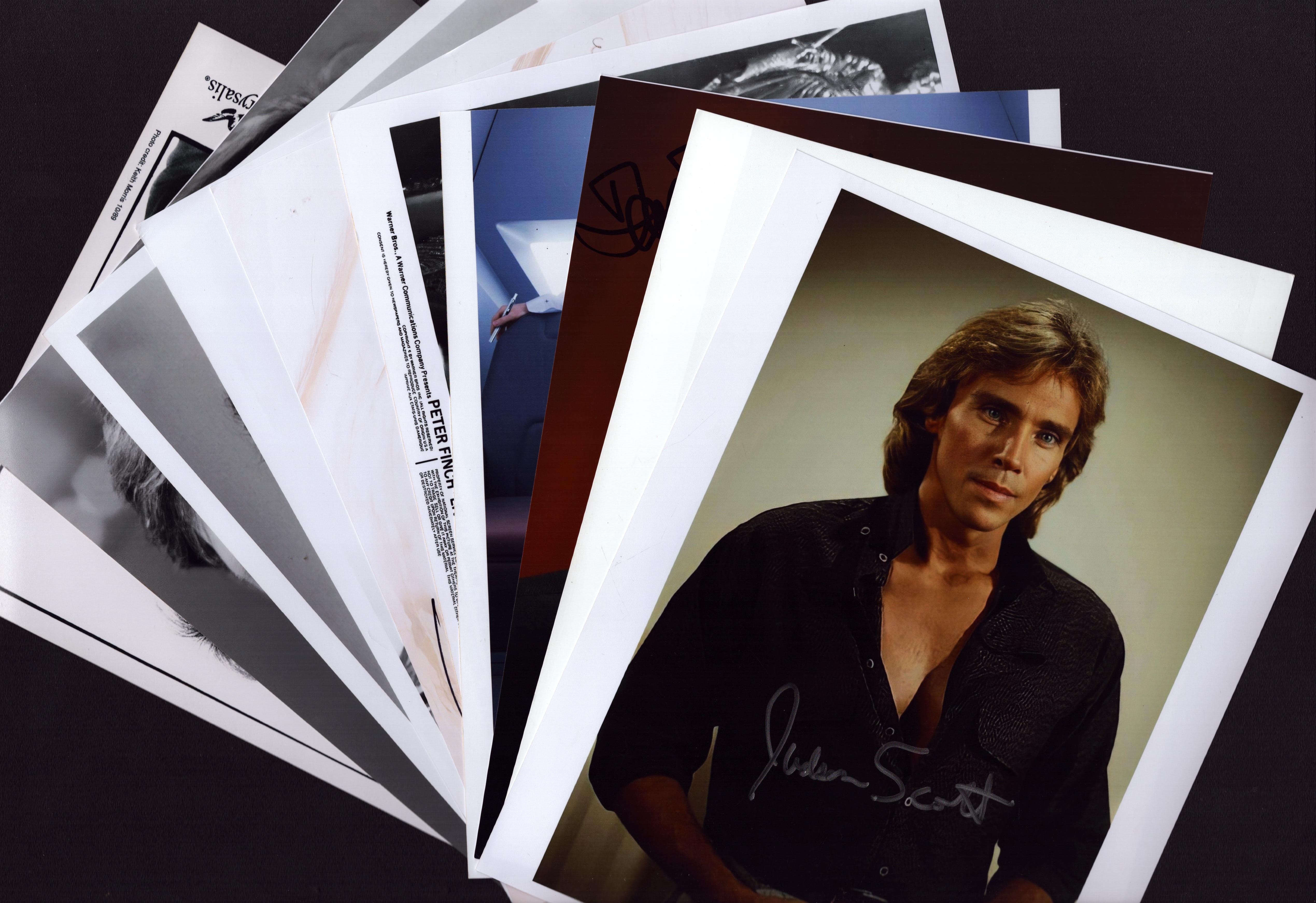 Entertainment collection of 10 signed 10x8 inch photos. Including names of Judson Scott, Liv Ullman,