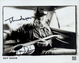 Guy Davis Signed 10 x 8 inch Black and White Photo. Signed in black ink. Good Condition. All