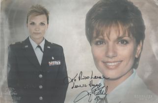 Teryl Rothery signed 16x12inch colour Stargate SG 1 montage photo. Dedicated. Good Condition. All