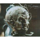 Dr Who actor David Gooderson as Davros signed 10 x 8 inch colour scene photo. Good condition Est.