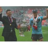 Daniel Anderson Rugby League St Helens RFC Coach Signed 16x12 Colour Photo showing Anderson and a