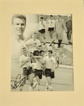 Peter Swan signed England Legend Montage 16x12 Inch Mounted overall size 20x16 Inch. Good