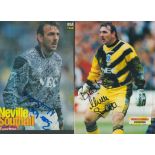 Neville Southall signed 12x8inch magazine cutout photo. Good condition Est.