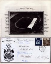 1945 Queens Park football eight VE Day Cup players signed 50th ann cover. Includes Arthur Dixon, A