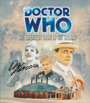 Dr Who actor Dan Peacock signed 10 x 8 inch colour scene photo. Good condition Est.