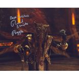 Star Wars Richard Stride Poggle actor signed 10 x 8 inch colour photo. Good condition Est.