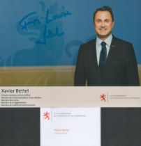 Xavier Bettel signed 8x6 inch colour photo of the Prime Minister of Luxembourg. Good condition Est.