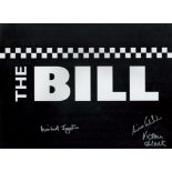 Michael Jayston, Victoria Alcock and one other signed 16x12 inch 'The Bill' logo photo. Good