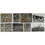Footballers 8 x Collection of vintage Black and White Photos Unsigned. Various sizes 8x10 Inch/6x4