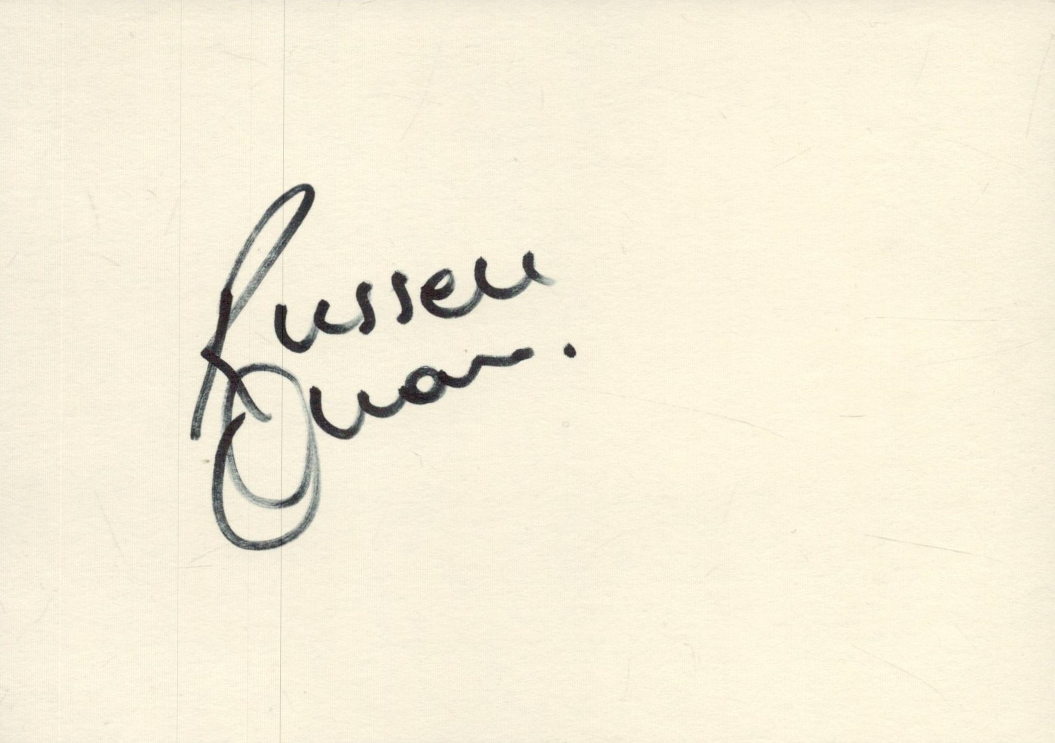 Russell Osman signed 6x4 inch white card. Good condition Est.