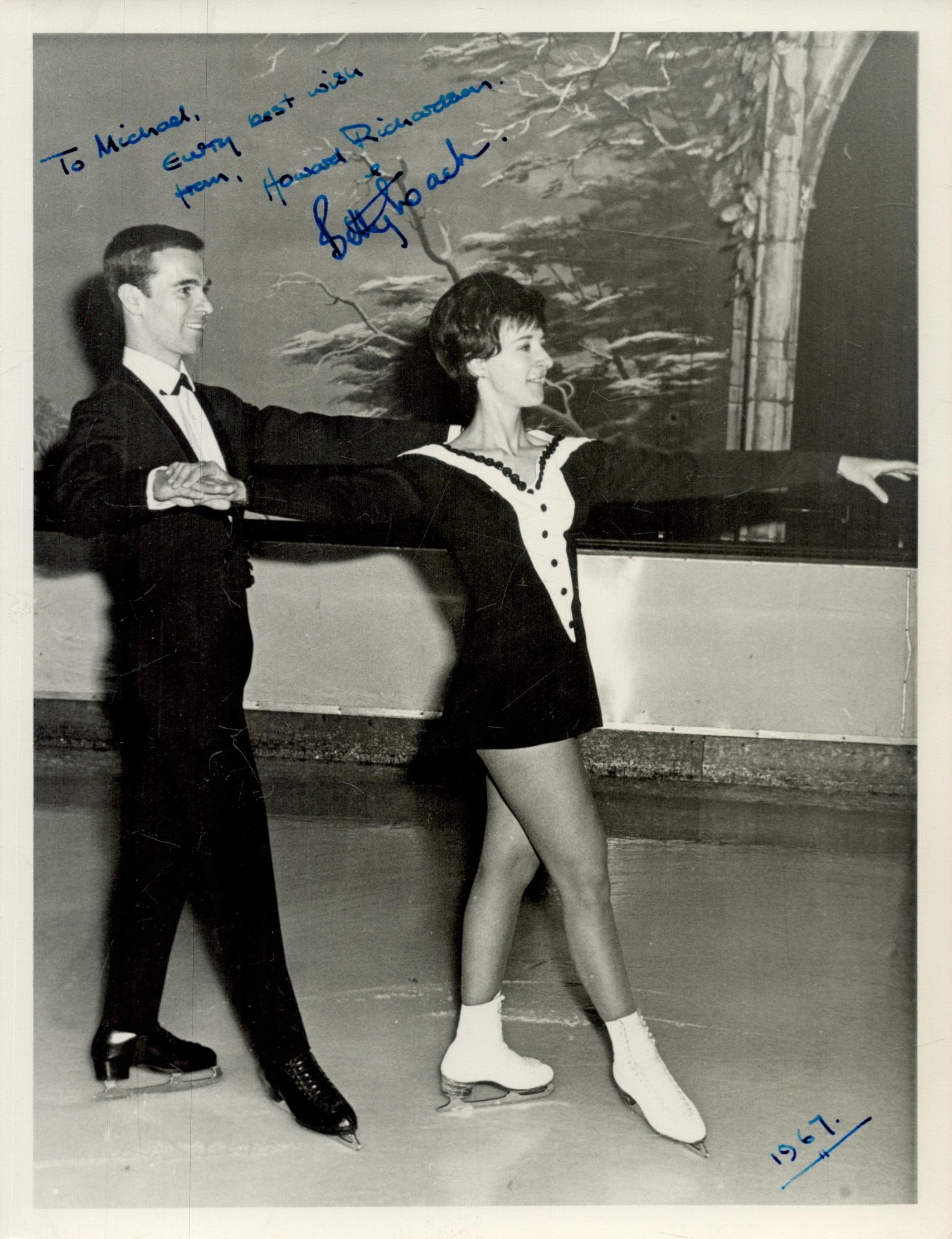 Howard Richardson and Betty Loach signed 8x6 black and white photo. Dedicated. Good condition Est.