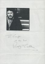 Rory McGrath signed A4 Sheet with printed black and white photo on sheet. Good condition Est.