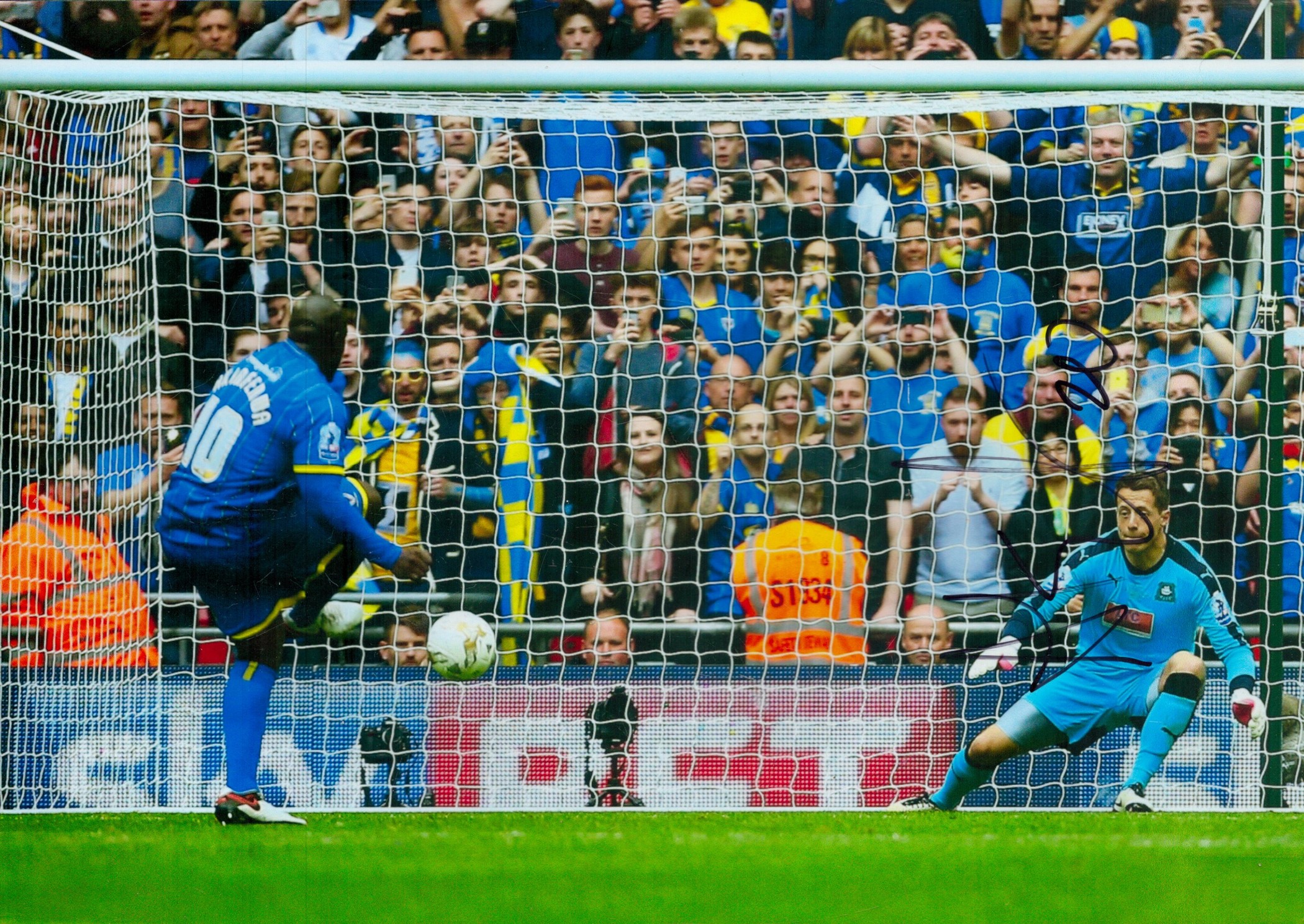 Adebayo Akinfenwa signed Colour Photo 12x8 Inch. Is an English former professional footballer who