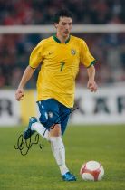 Elano signed 12x8 inch colour photo pictured in action for Brazil. Good condition Est.