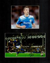 Kevin Mirallas signed colour photo mounted with 4x3.5 approx unsigned colour photo. 10x8 inch