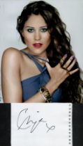 Eliza Doolittle signed 6x4 inch white card and 10x8 inch colour photo. Good condition Est.