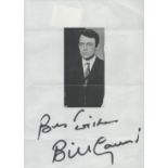 William Gaunt signed A4 Sheet with printed black and white photo on sheet. Good condition Est.
