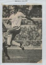 Mick Mills signed 10x7 inch black and white photo mounted on A4 white paper. Good condition Est.