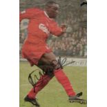 Emile Heskey signed newspaper cut out 6x4 inch approx. Good condition Est.