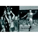 Football. 5 x Collection. Signed Signatures such as Jon Sammels. David Sadler signed Manchester