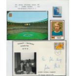 Football East Germany Joachim Streich signed 1974 Scotland Olympic Match cover. Set with corner