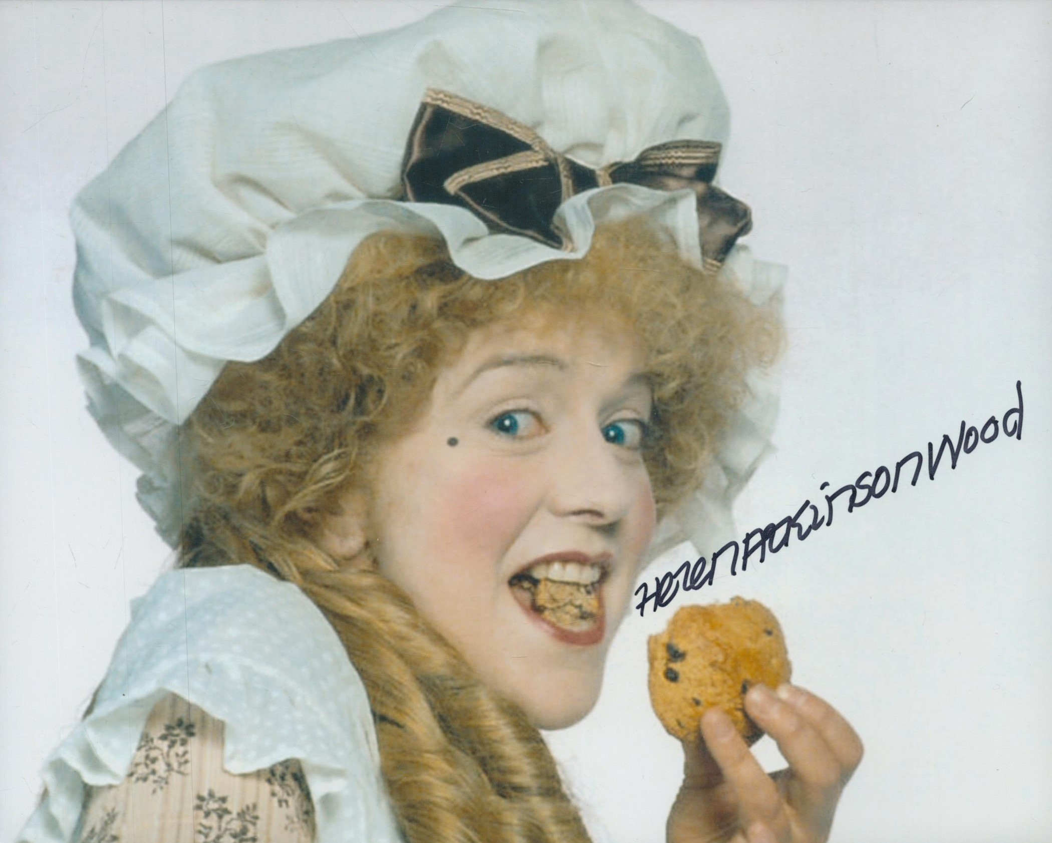 Blackadder Helen Atkinson Wood Mrs Miggins actor signed 10 x 8 inch colour photo. Good condition