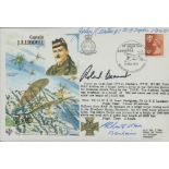 WW2 Battle of Britain fighter aces treble signed Capt Liddell VC Historic aviators cover. Signed