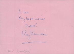 Roy Kinnear signed album page, signed in pen. Dedicated. Good condition Est.