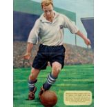 Tom Finney signed 10x8 magazine page dedicated. Good condition Est.