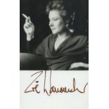 Zoe Wanamaker signed 5x4inch black and white photo. Good condition Est.