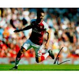 Signed Pierre-Emerick Aubameyang Colour Photo Arsenal Football Player. Size 10 x 8 Inch. Good