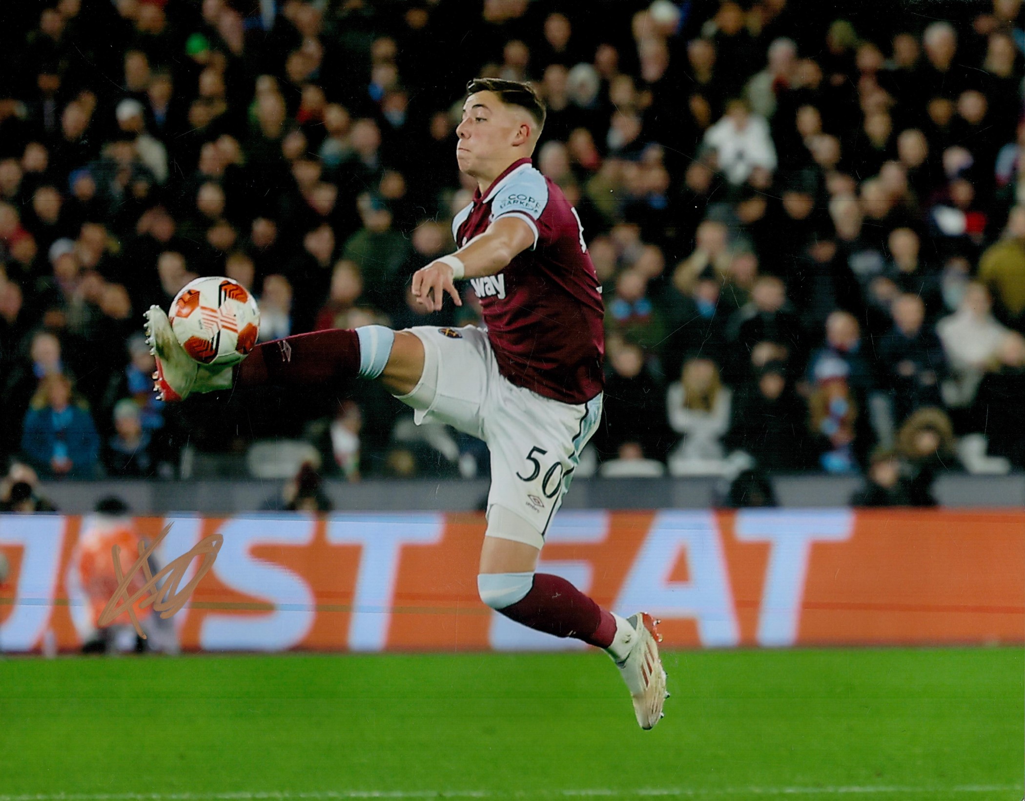 Football Harrison Ashby signed West Ham United 14x12inch colour photo. Good condition Est.