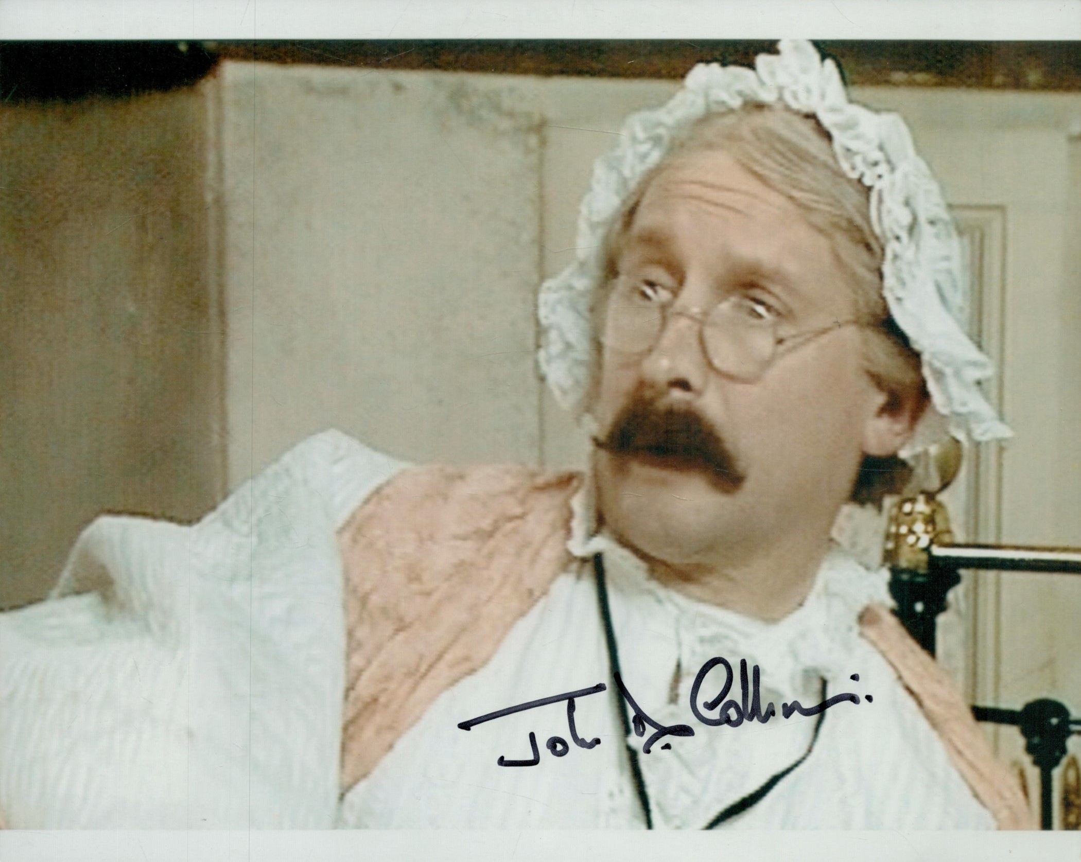 John D Collins signed 10x8 Inch Colour Photo 'Allo 'Allo'!. Good condition Est.