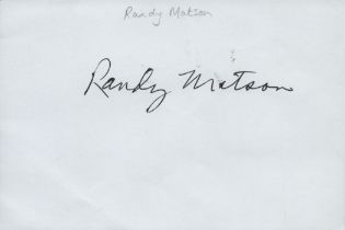 Randy Matson signed Autograph page 6x4 Inch. is an American track and field athlete who mostly