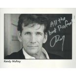 Randy Mulkey signed Promo. Black and White Photo 10x8 Inch. An Actor. Good condition Est.