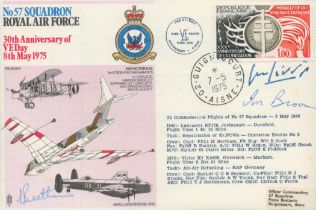WW2 Three Air Marshalls Ivor Broom DSO DFC AFC, M Beetham DFC AFC, M Giddings DFC AFC signed RAF