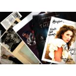 TV/FILM collection of 10+ variety signed items. Signatures such as Peter Ustinov, Keira Knightley,