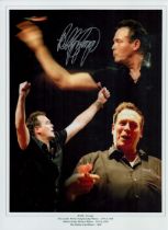 Autographed BOBBY GEORGE 16 x 12 Montage Edition : Colorized, depicting a montage of images relating