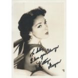 Kathryn Grayson signed 7x5 inch black and white photo. Dedicated. Good Condition. All autographs