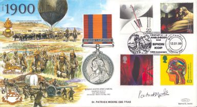 Dr Patrick Moore CBE FRAS signed Great War 1900 commemorative flown FDC (JS(MIL)1) PM The Start of
