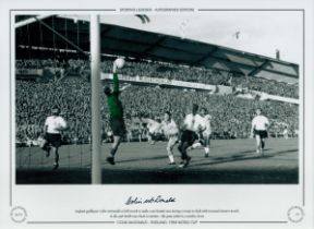 Autographed COLIN McDONALD 16 x 12 Limited Edition : Colz, depicting England goalkeeper COLIN