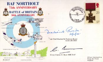 Air Chief Marshal Sir Frederick Rosier GCB,CBE,DSO and Group Captain G. Bunn MBE,RAF signed RAF