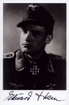 Oberfeldwebel Eduard Isken signed 6x4 inch black and white photo. Good Condition. All autographs