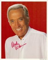 Andy Williams signed 10x8 inch colour photo. Good Condition. All autographs come with a