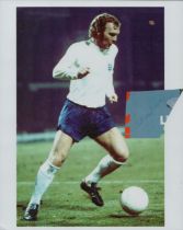 Bobby Moore signed irregular cut page cutting and vintage 10x8 inch colour photo pictured in