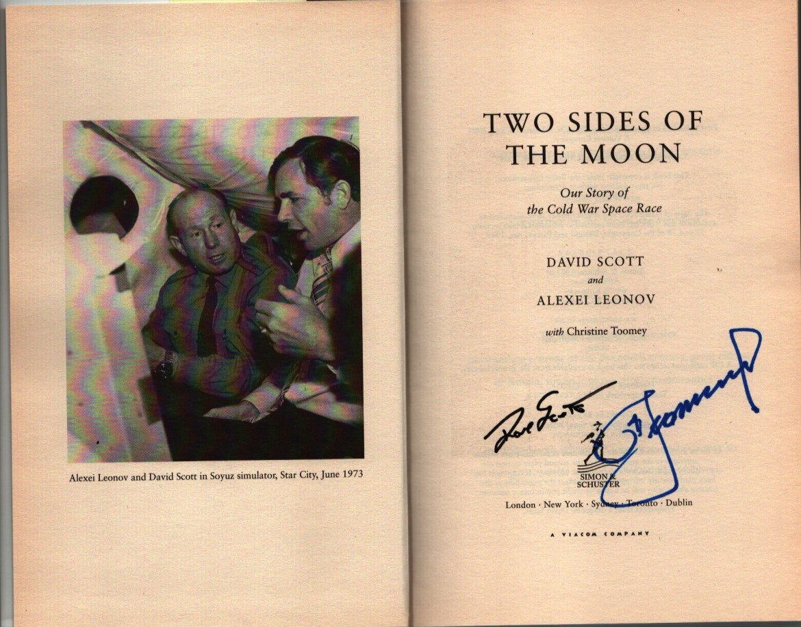 David Scott and Alexei Leonov - 'Two Sides of the Moon' UK first edition 2004, the inside story of