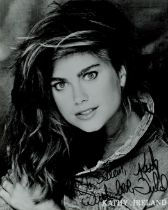 Kathy Ireland signed 10x8 inch black and white promo photo dedicated. Good Condition. All autographs