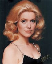 Catherine Deneuve signed 4.5x4 inch colour photo. Good Condition. All autographs come with a
